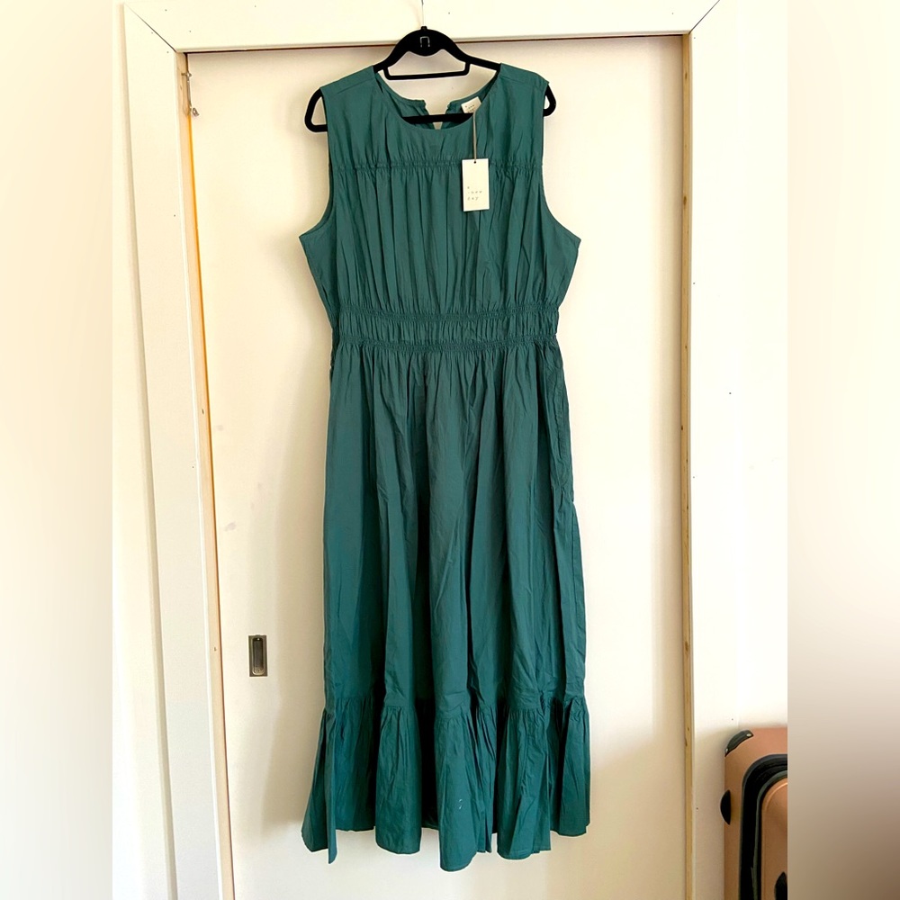 Forest green maxi dress